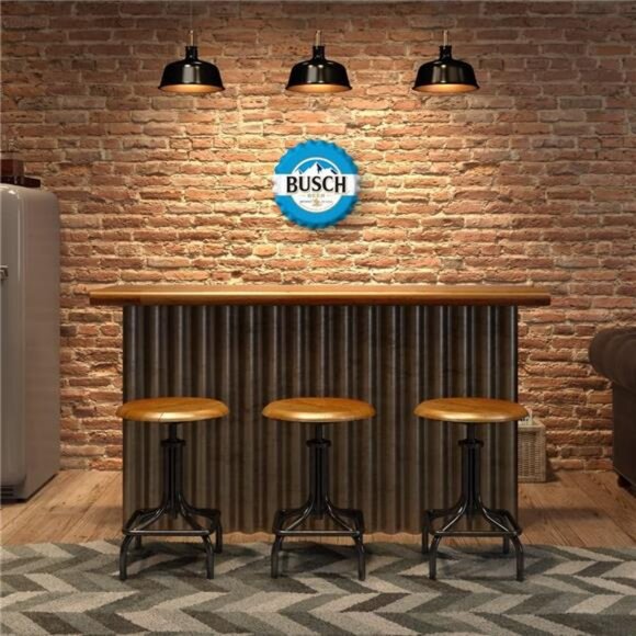 Busch Beer Metal Bottle Cap Sign Garage Shop Bar Man Cave Outdoor Decor LARGE NW - Picture 2 of 6